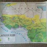 Ancienne carte Rossignol scolaire Montmorillon : L'Afrique Noire .