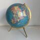 Globe vintage 1975 terrestre verre tripode doré Taride - 32 cm