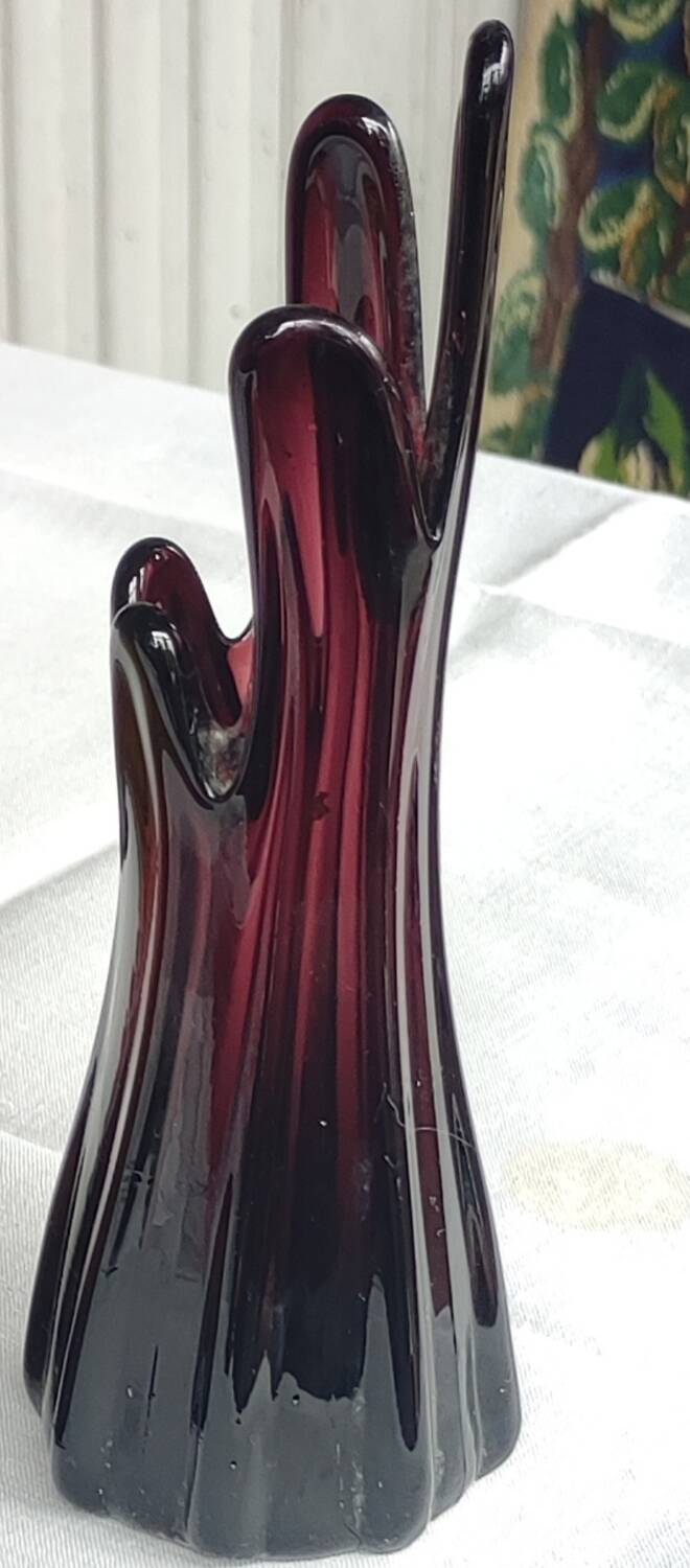 Old blown glass soliflore vase