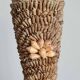 Vintage French shell vase 1960s brutalist coastal decor