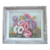 Framed floral painting signed Flo Presson, oil on panel by the painter Regi.