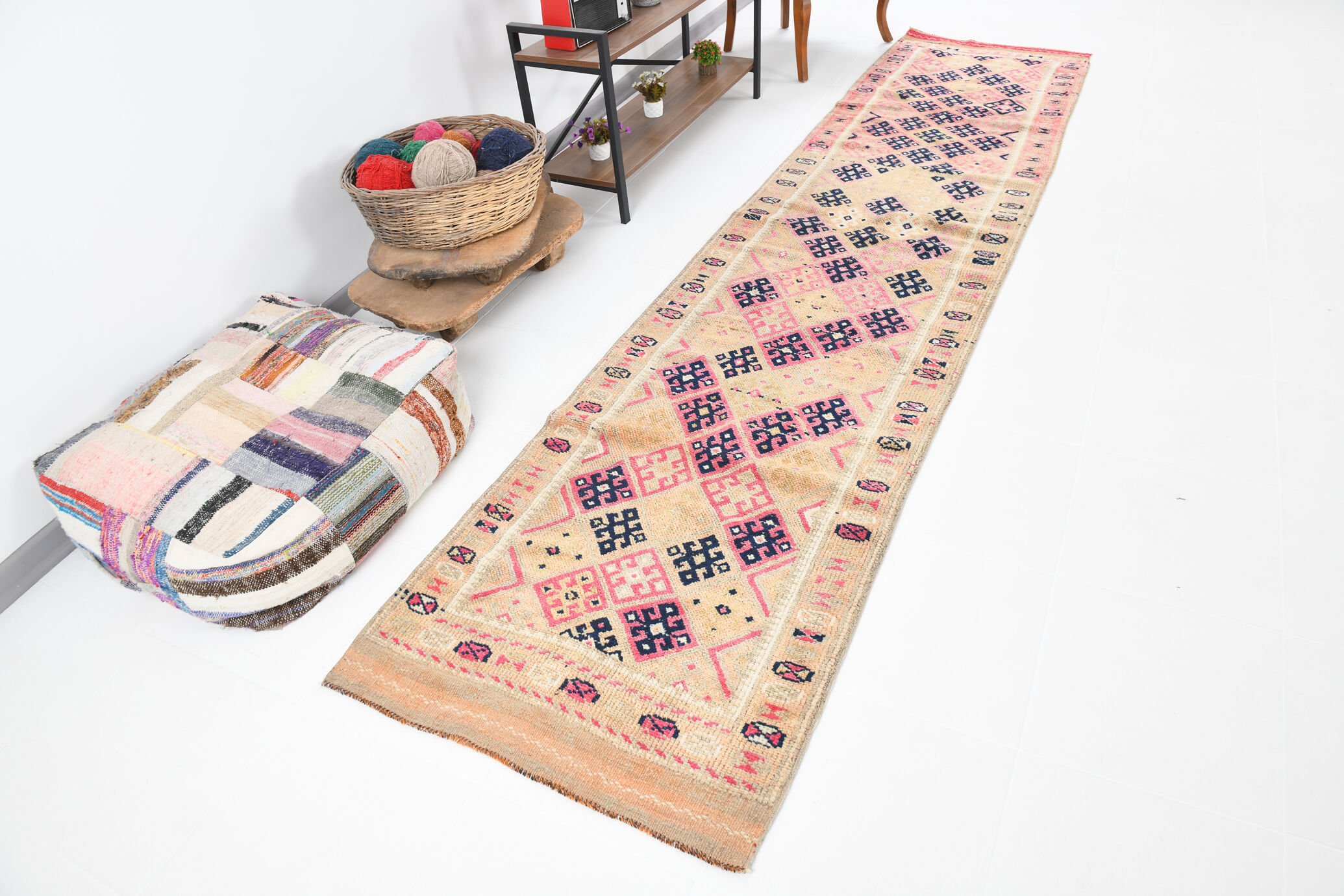 Long entrway runner rug 386x87cm