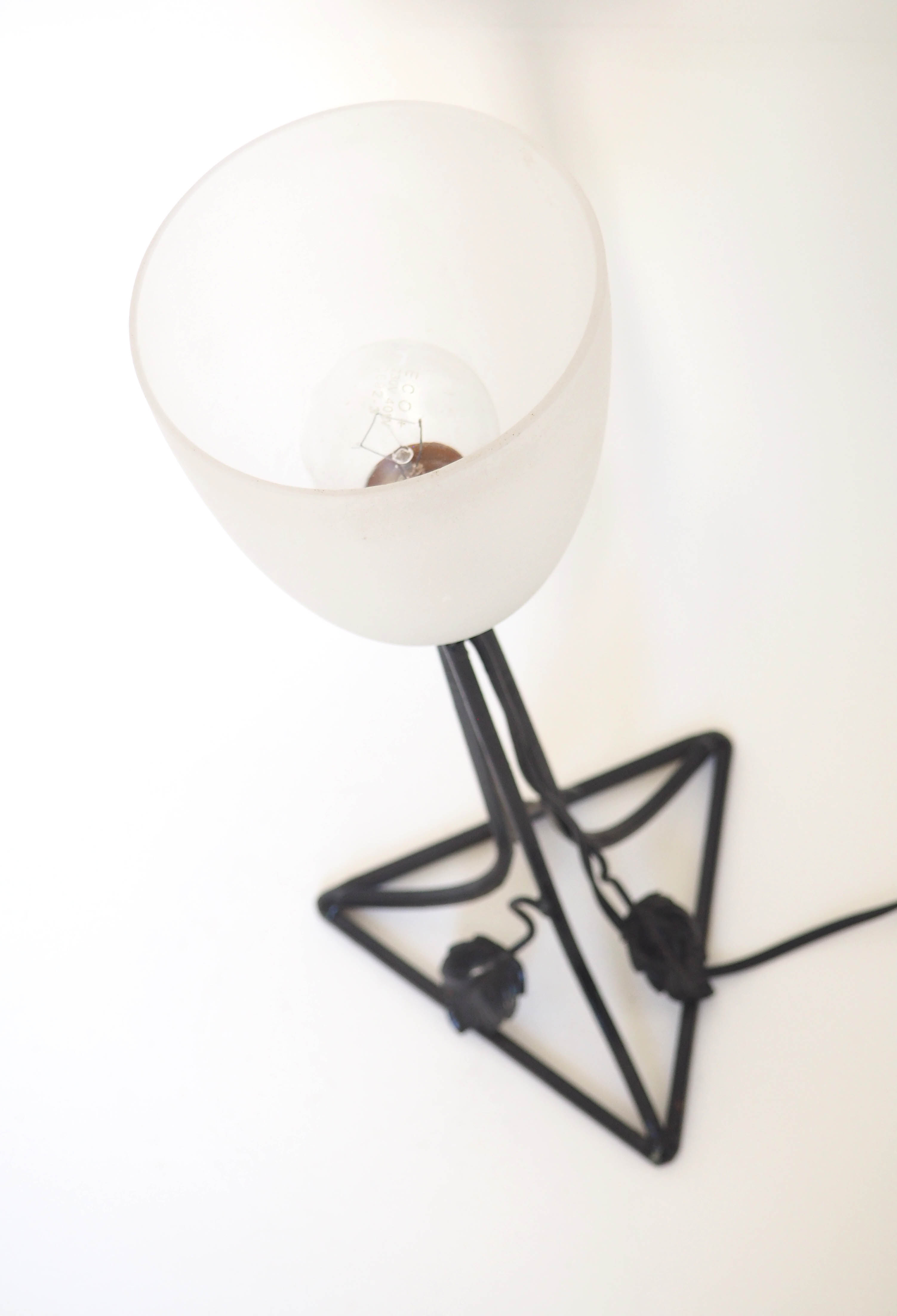 Lampe art nouveau opaline