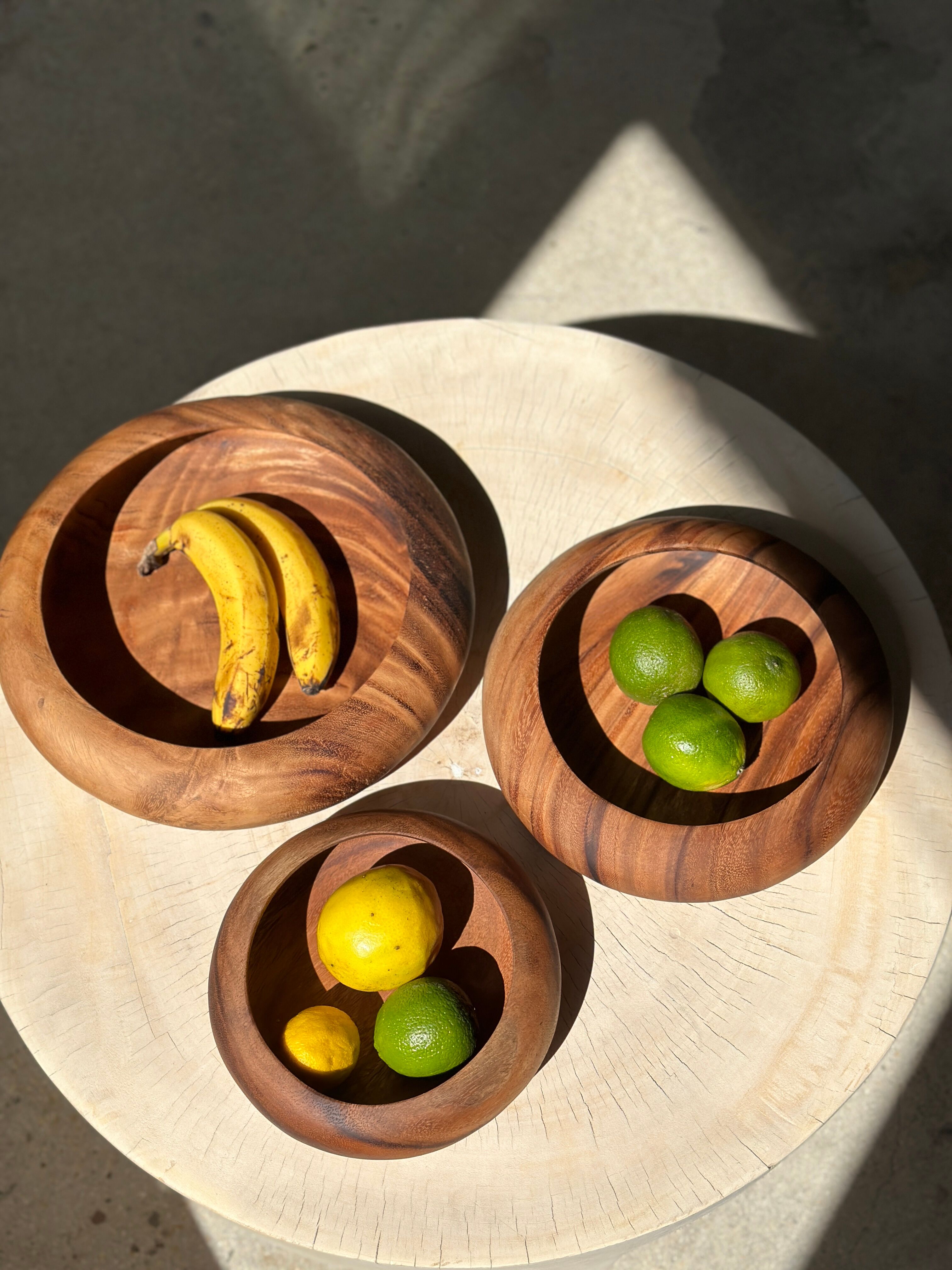 Bowl or monoxyl teak cut d:25.5