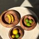 Bowl or monoxyl teak cut d:25.5