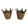 Pair of crown candlesticks