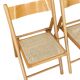 Pair of folding caned chairs