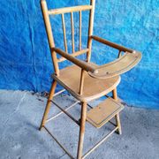 High wooden chair doll