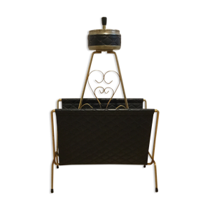 Porte revues et cendrier vintage