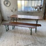 Guinguette table and its 2 benches