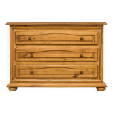 Grande commode en chêne massif des années 1970