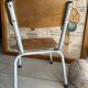 Old wooden and metal children's school chair