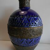 POT / TERRACOTTA VASE VERNISSEE / DECOR BRASS