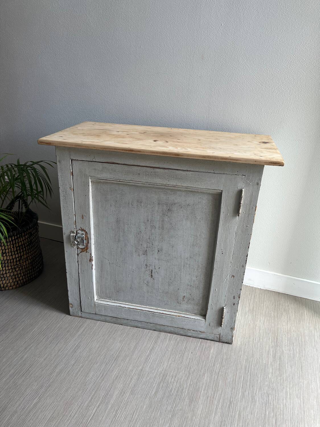 Old jam cabinet / small patinated wooden sideboard