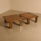 Pair of walnut coffee tables by Mario Marenco for Mobil Girgi 70's