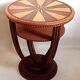 Art Deco 2-tiered pedestal table in purple rosewood, diameter 58.5 cm
