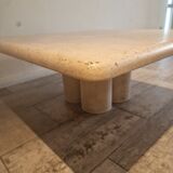 Square Travertine Coffee Table by Mario Bellini for Cassina