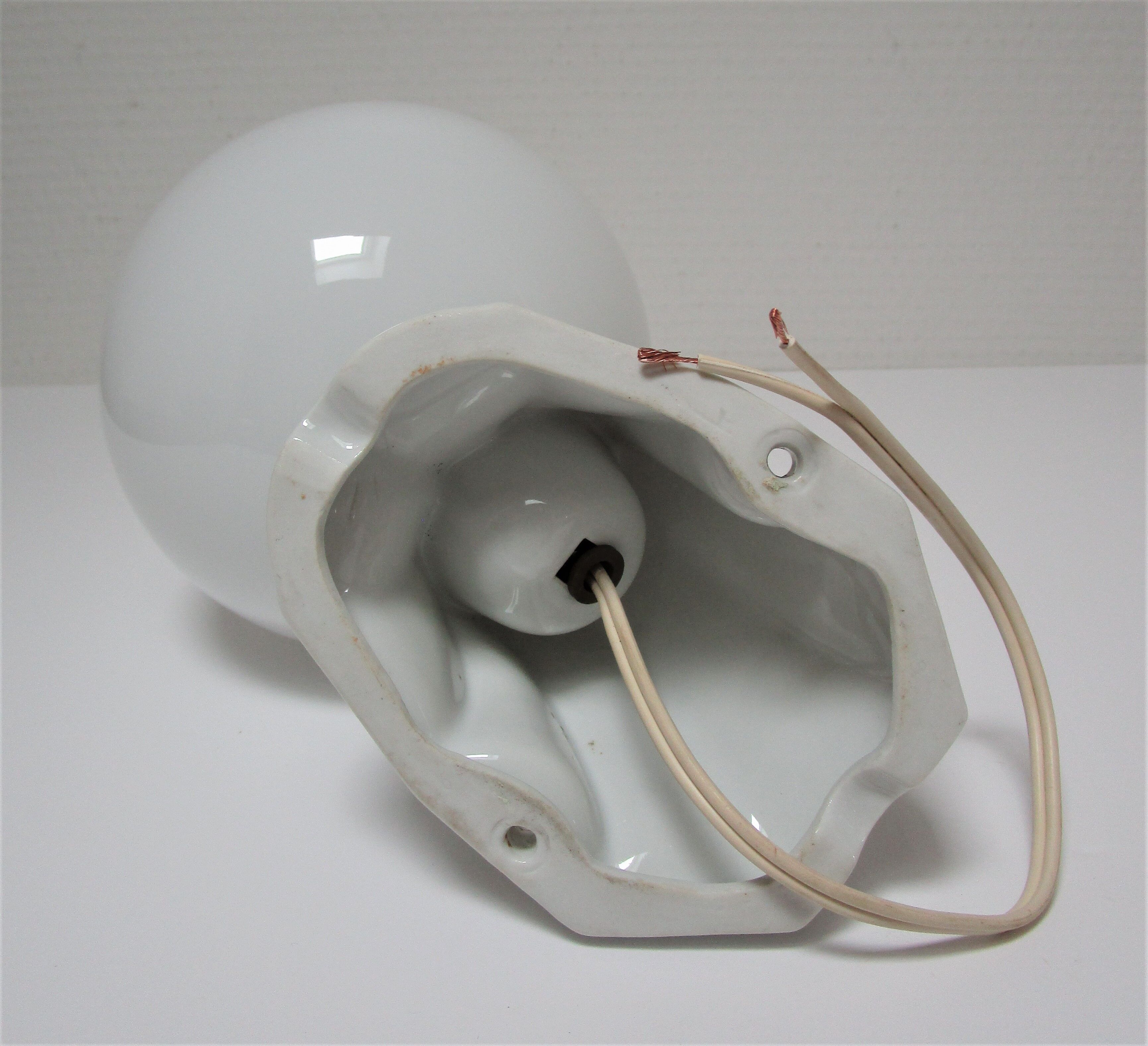 Vintage opaline porcelain wall lamp art deco style