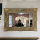 Large gilded Napoleon III mirror – late 19th century – restored, new glass