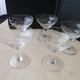 Set de 5 coupes à champagne  vintage en verre meulé