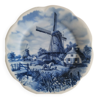 Decorative plate stamped Delft Blauw, made by Eschenbach in Germany