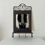 Vintage wrought iron tablet mirror