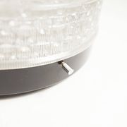 S+ Megal round ceiling light in black and opaque Swiss machined glass 90