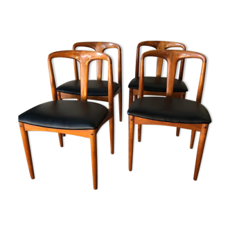4 Juliane model chairs signed by designer Johannes Andersen