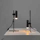 Set of two chrome table lamps by Targetti