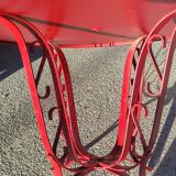 Table de jardin en fer riveté 111 cm de diamètre