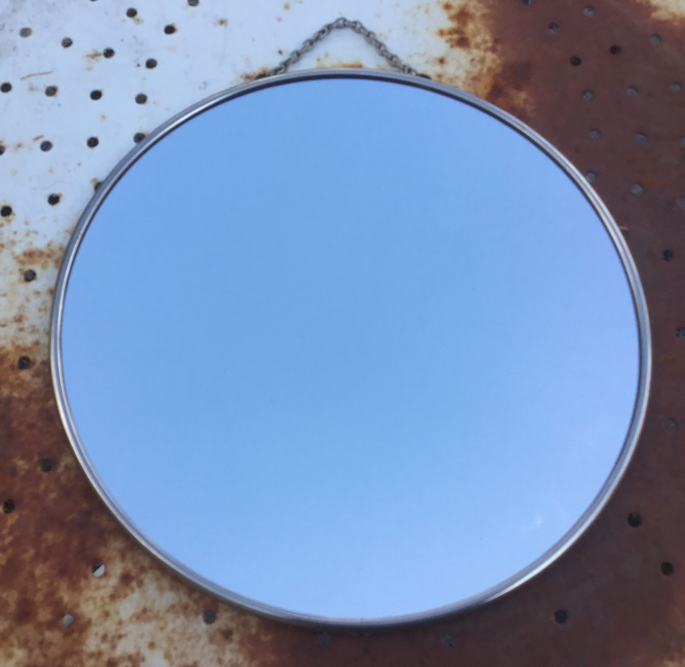 Old barber mirror 29x29cm