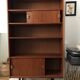 Teak veneer cabinet/bookcase