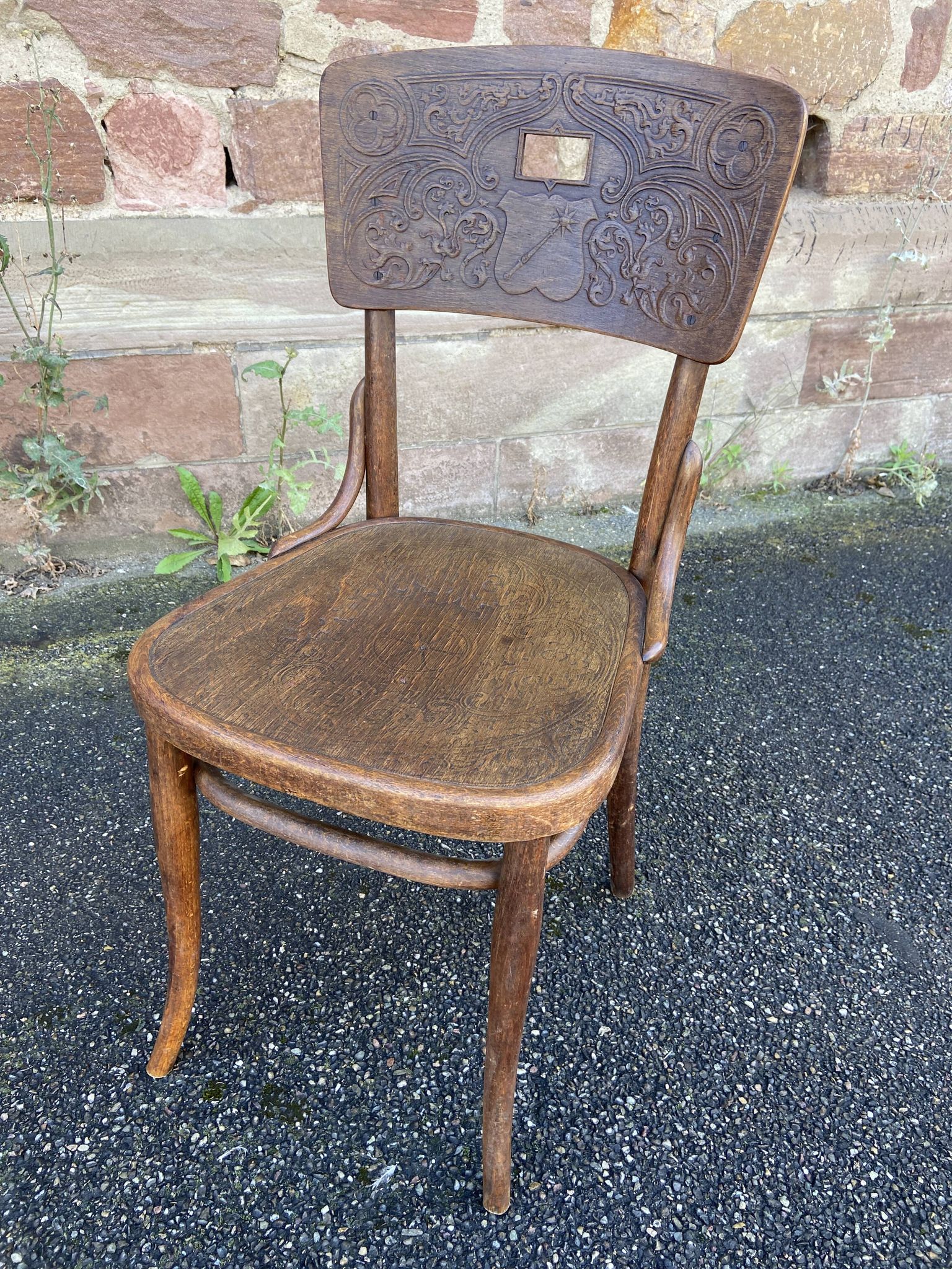 2 Chairs bistro café of the theater of COLMAR Viennese curved wood Thonet Nr 57