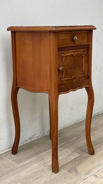 Nightstand Antique Wood and MARBLE