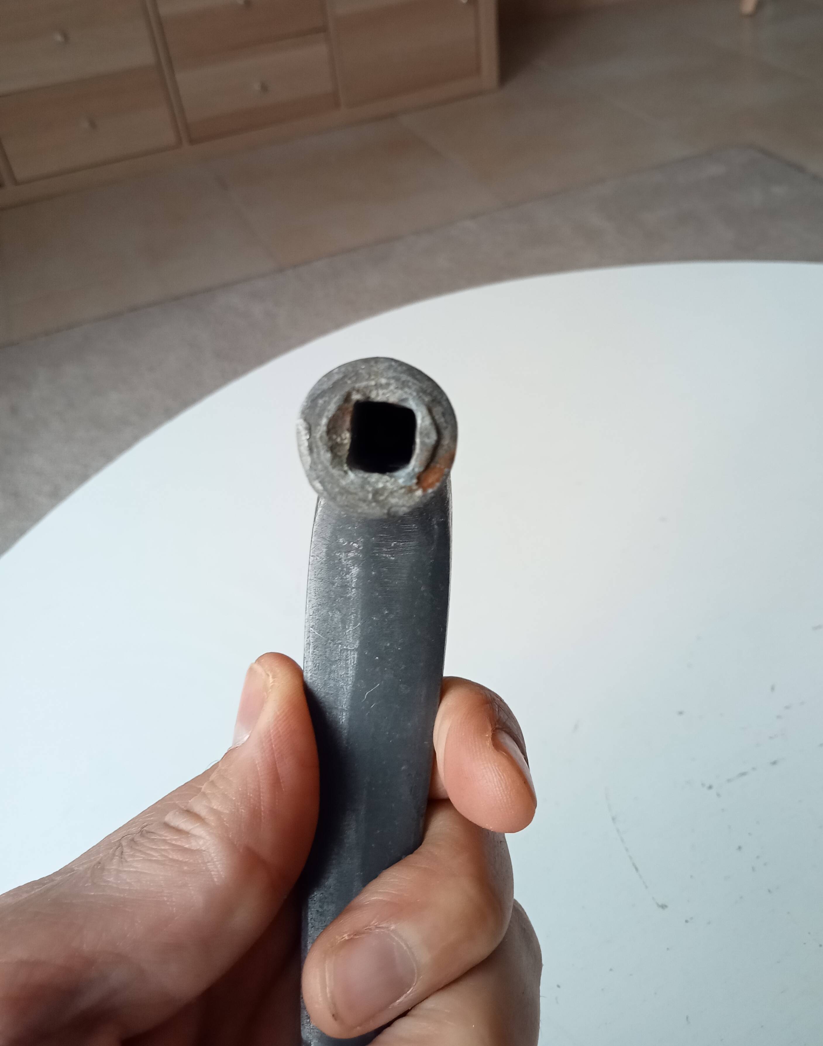 Art Deco door handle lever in solid aluminium