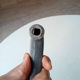 Art Deco door handle lever in solid aluminium