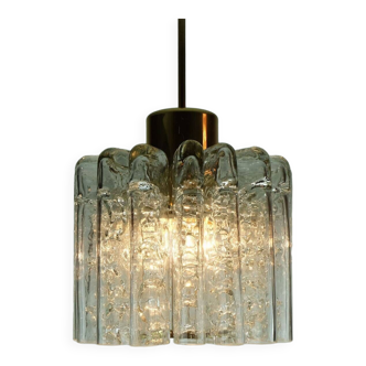 Doria mid century pendant light chandelier with 16 glass tubes 1960s