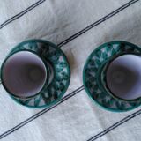 Set of 2 coquetiers Robert Picault Vallauris