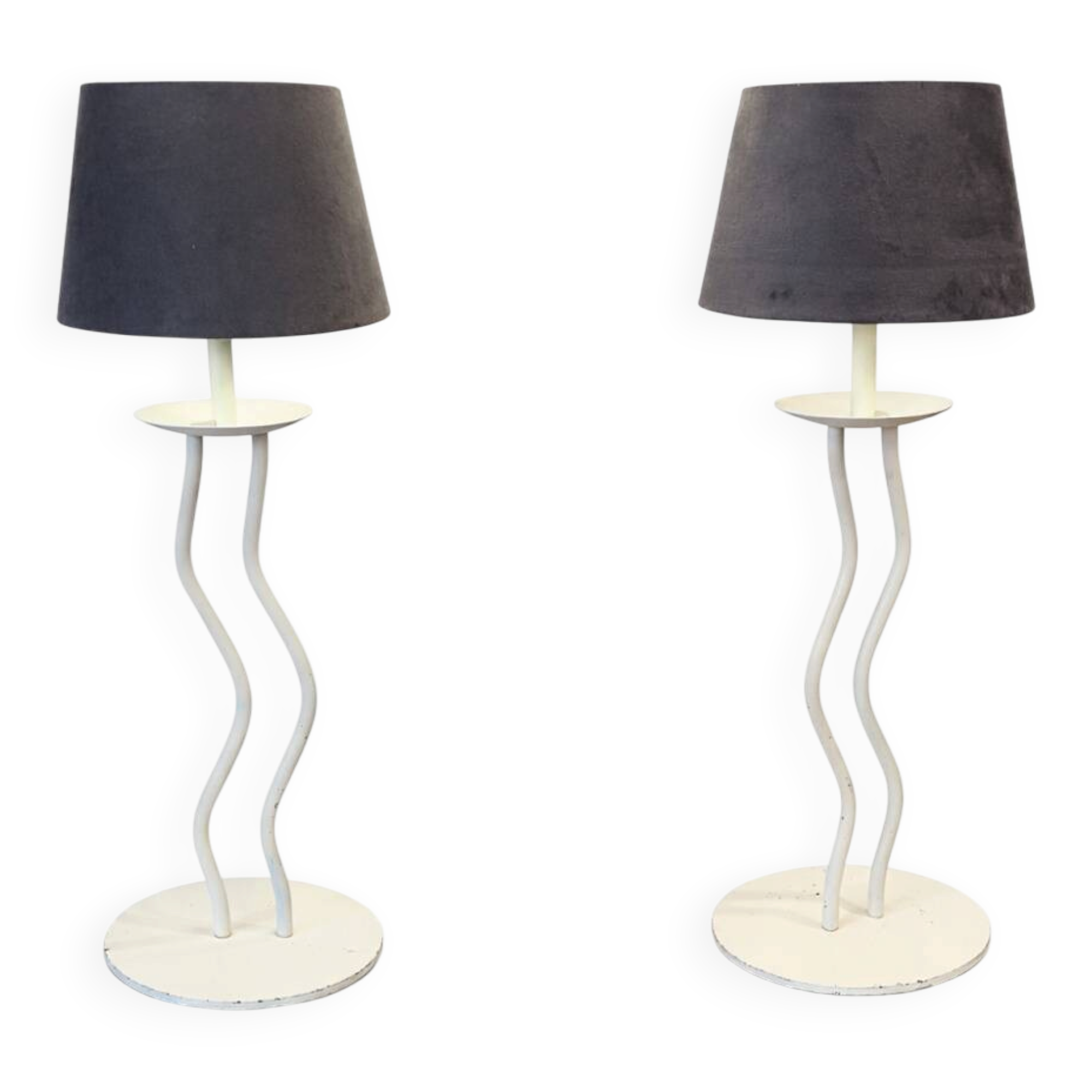 Pair of postmodern lamps from the 1980s.