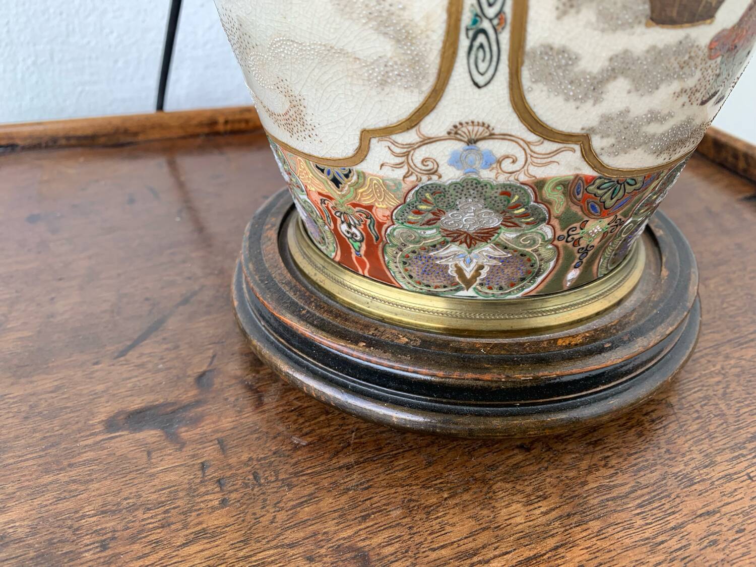 Japanese Satsuma lamp