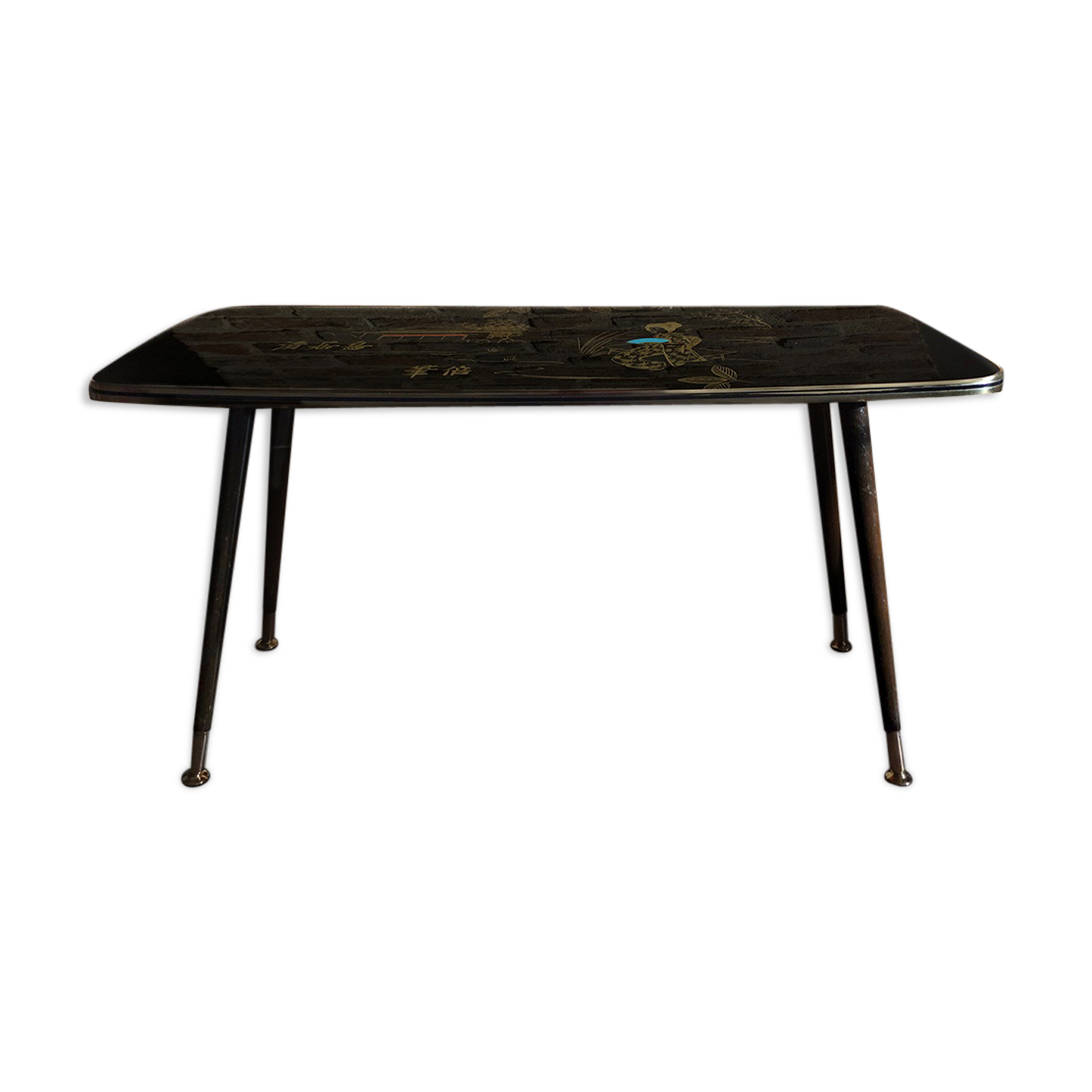 Coffee table years 50 with japanese motif