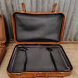 Lot de valises vintage en cuir