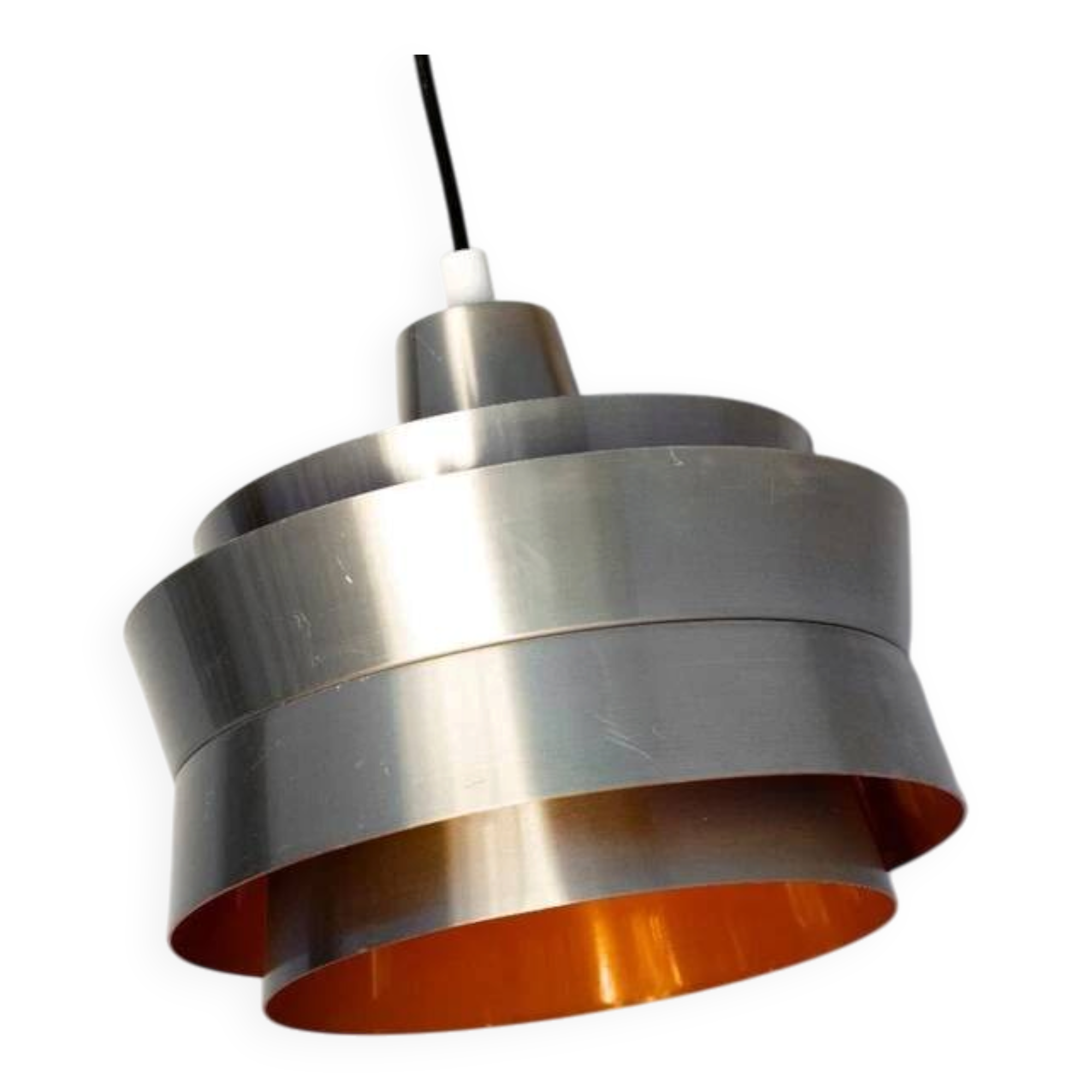 Suspension Trava de Carl Thore en aluminium avec intérieur laqué orange