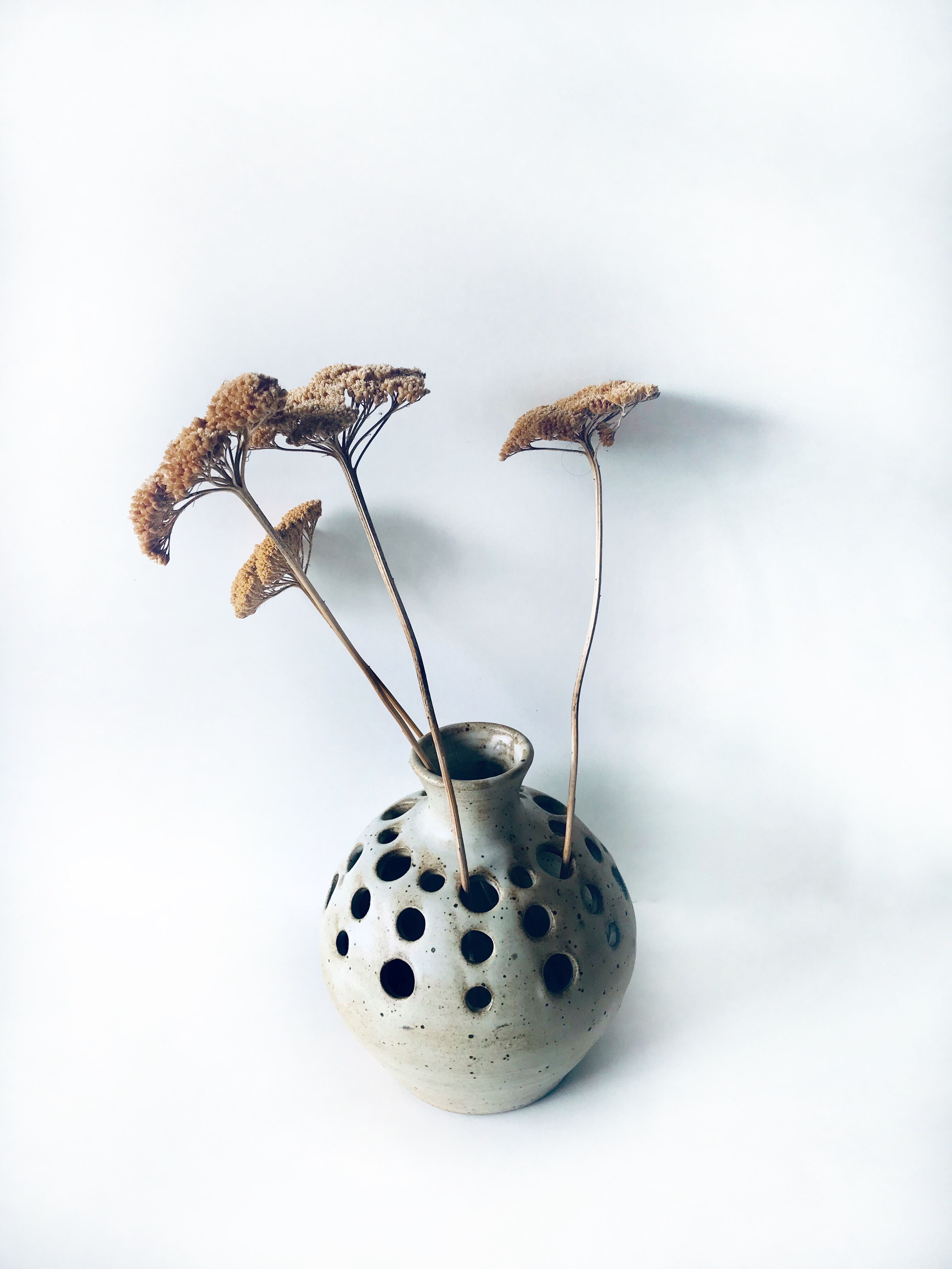 Ceramic vase pique flowers