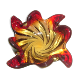 1960 gold and Red Murano glass cup