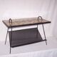 Perforated plate coffee table from the 1950s