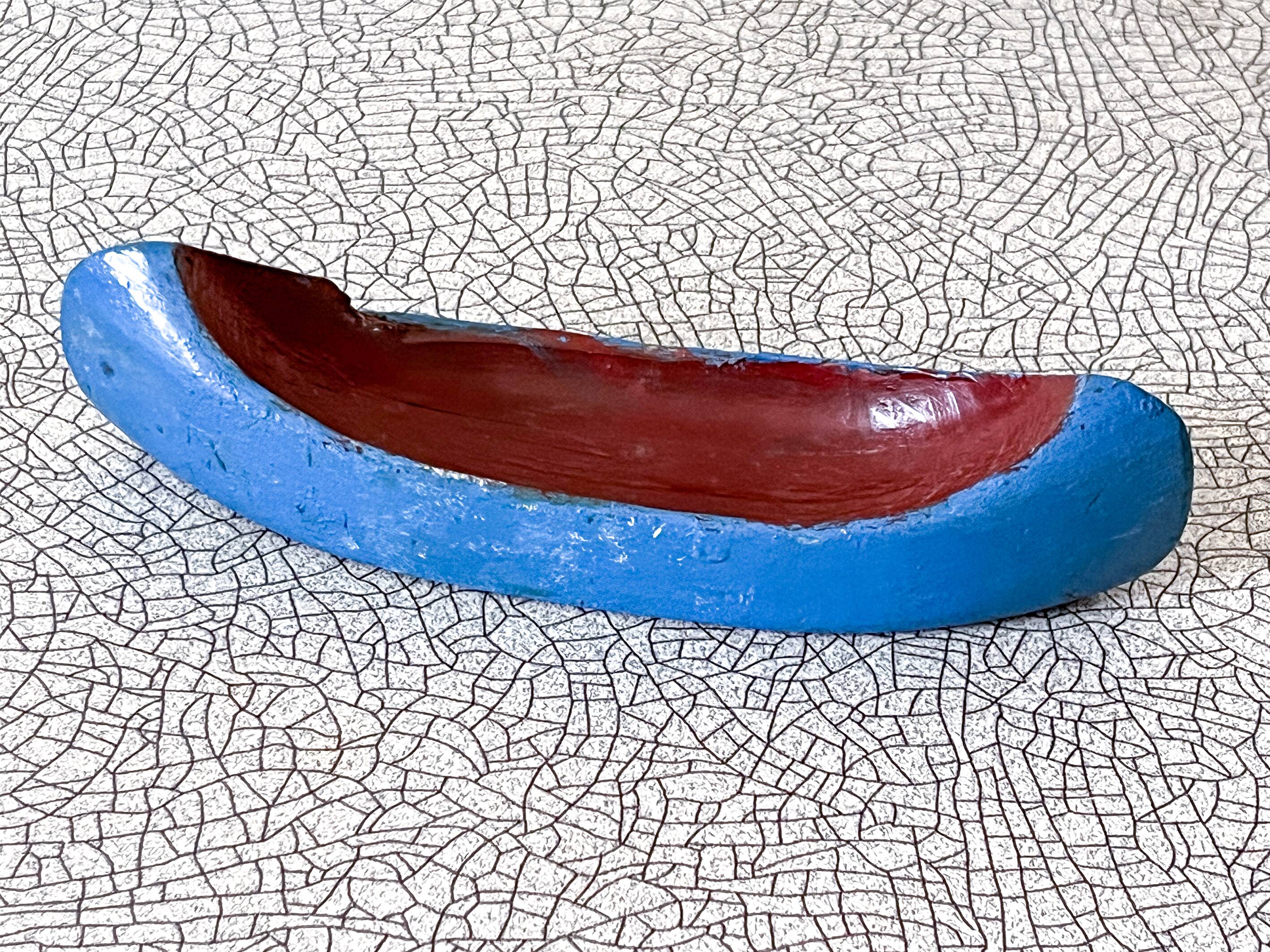 Canoë ou pirogue en bois, jouet ancien