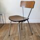 Chaise en formica marron années 70