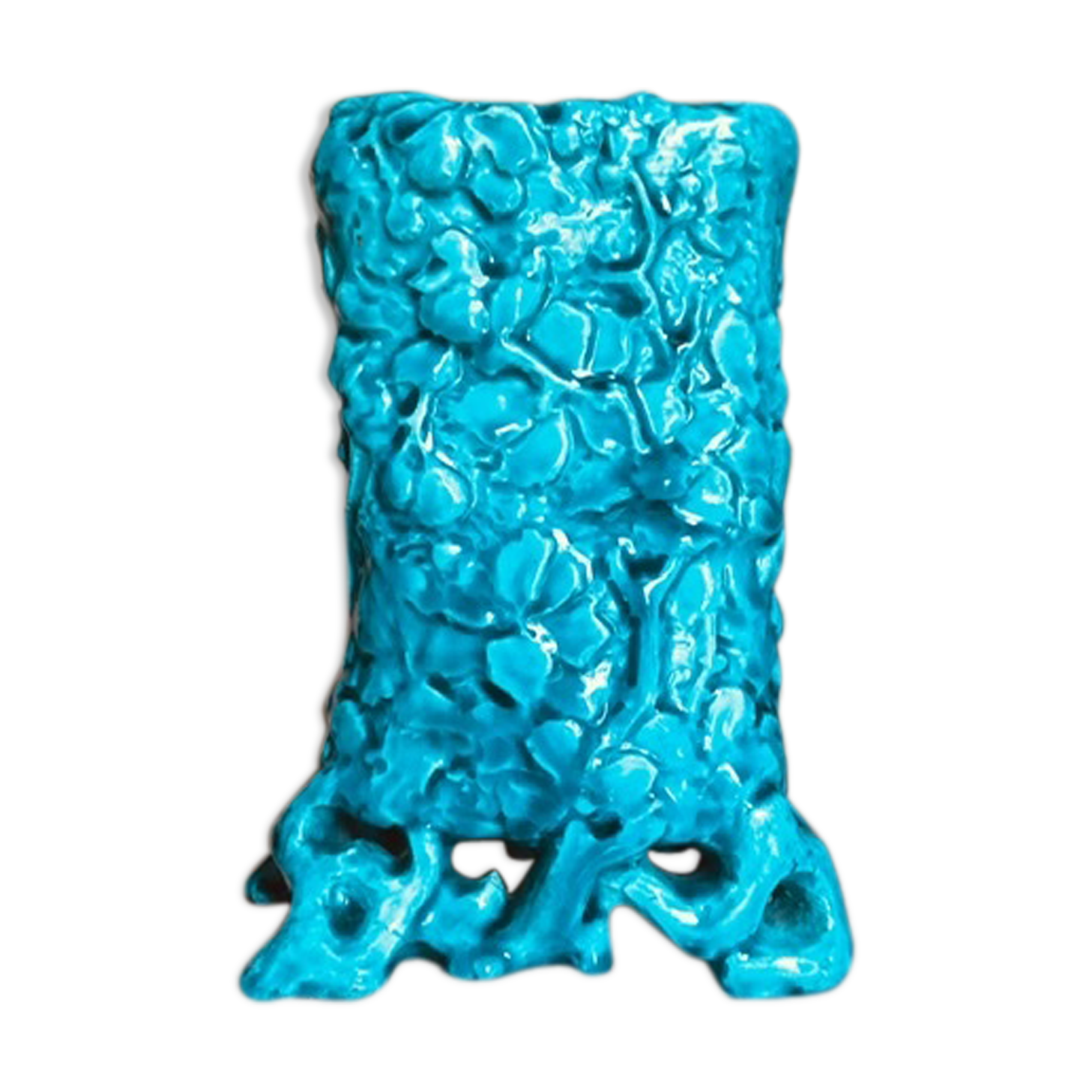 Vintage Art Nouveau vase with floral detail by Lachenal