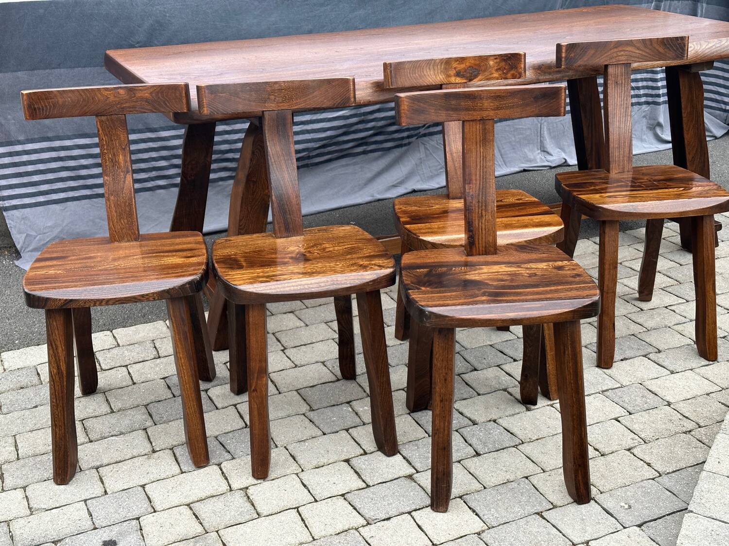 Aranjou table and chairs set 1980